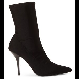Calvin Klein Black Mada Lycra Stretch Ankle Boots
